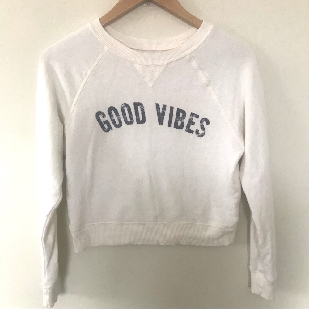 Grayson Threads Cropped Good Vibes Sweatshirt Xs - image 2